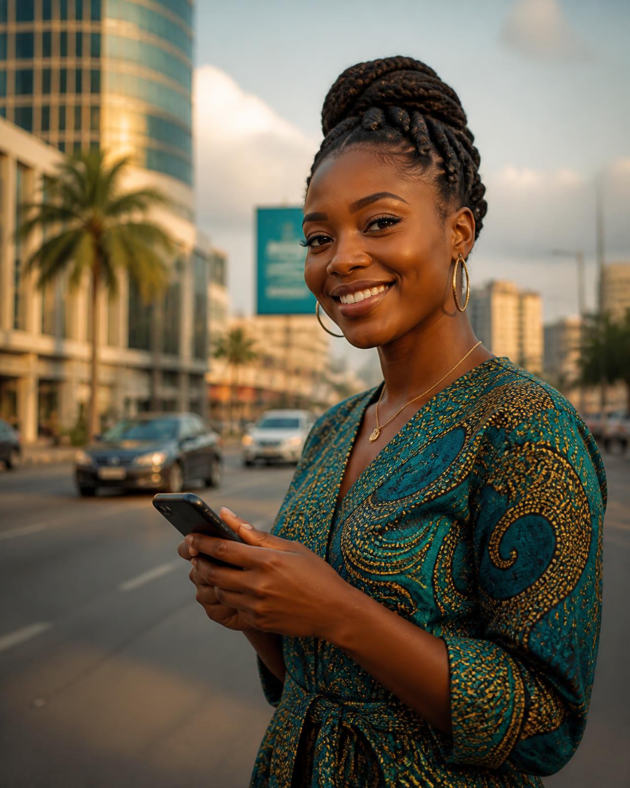 A customer in Accra buying crypto on the Settil app with mobile money